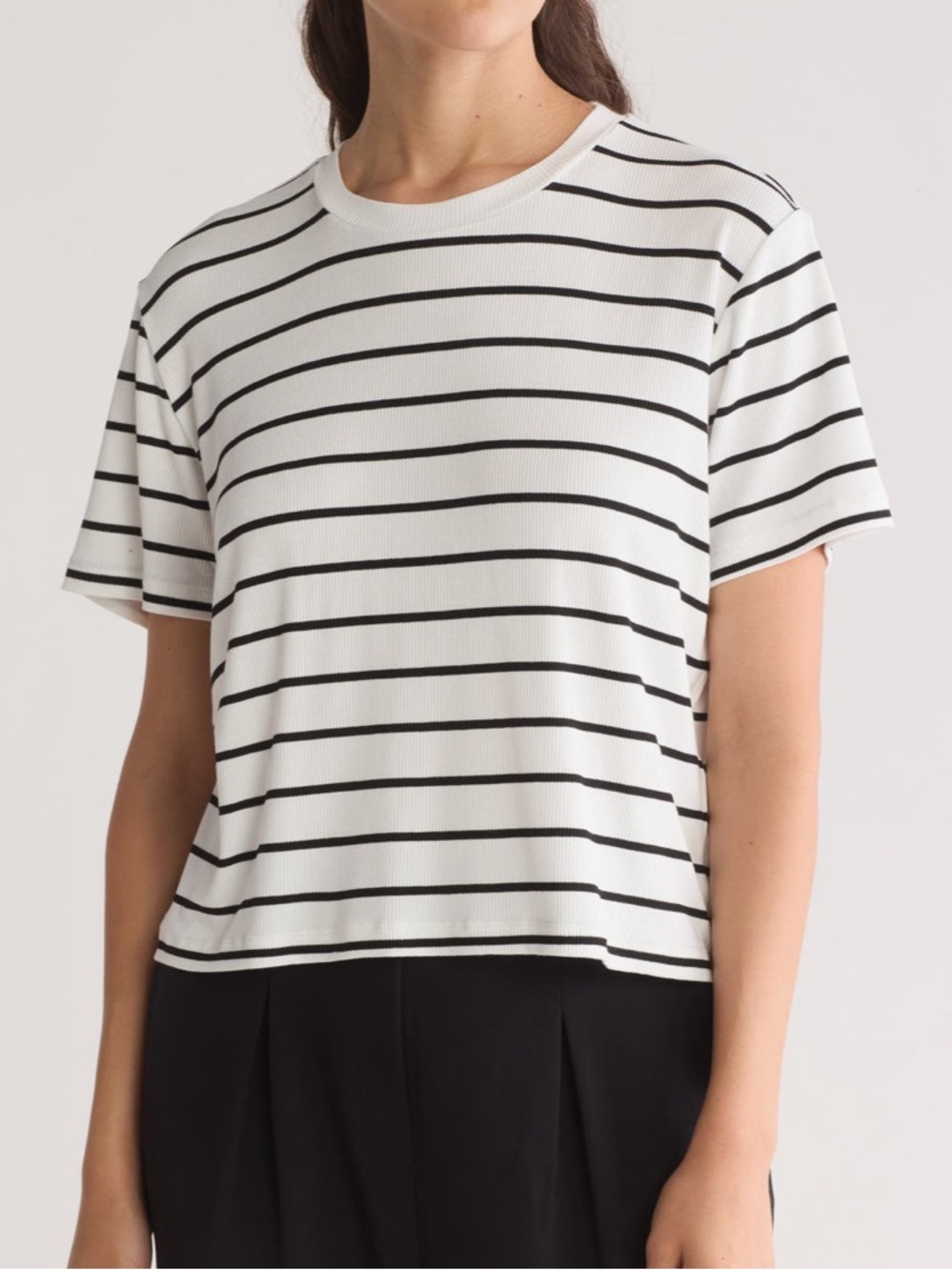 1. STATE Rib Jersey Boxy Crop T-Shirt